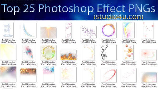 Top 25 Photoshop Effect PNGs